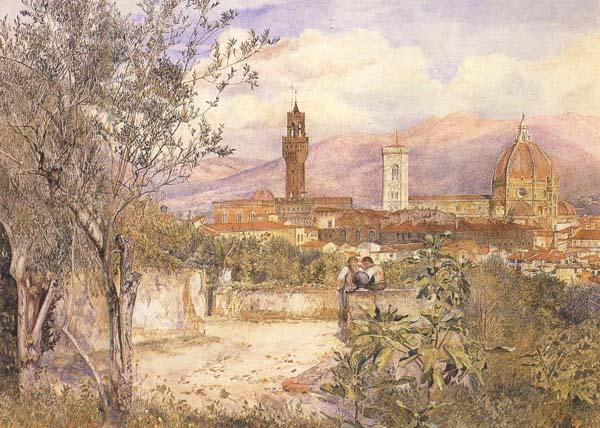 Henry Roderick Newman View of Florence,From the Gardens fo the Palazzo de'Mozzi (mk46) Germany oil painting art
